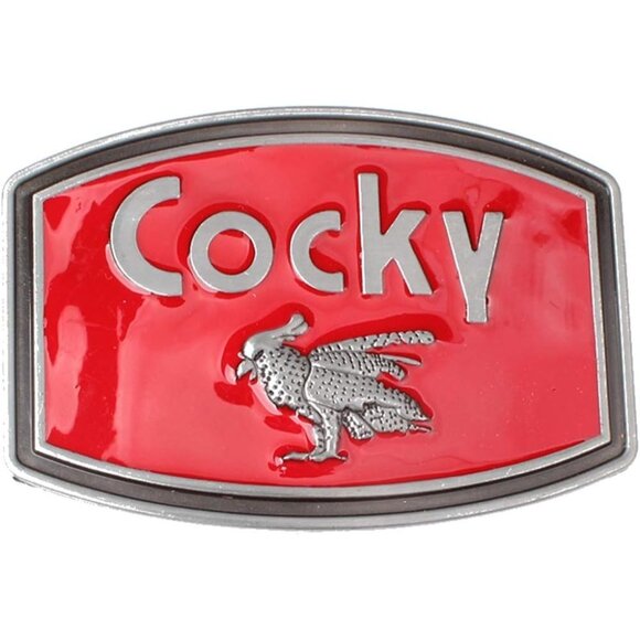 Cocky Men's Red Western Cowboy Motorcyclist (Cky-01) One Size Belt Buckles - Picture 1 of 2